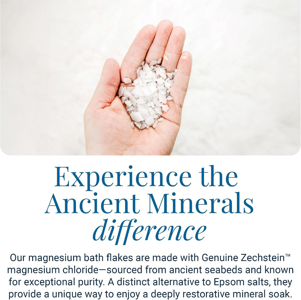 Ancient Minerals - Magnesium Bath Flakes - Unscented Soak