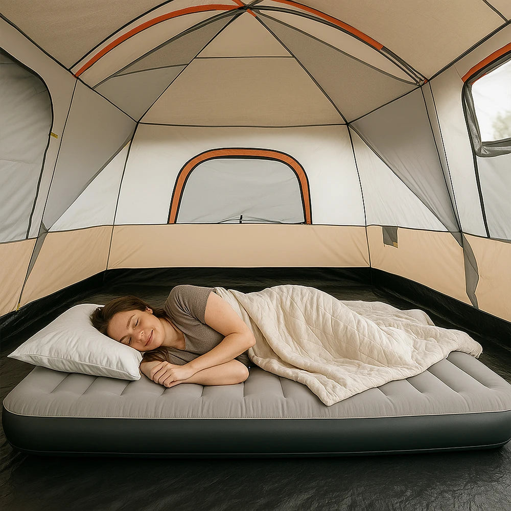 Luxury Family Camping Tent One Bedroom One Living Room Large Waterproof
