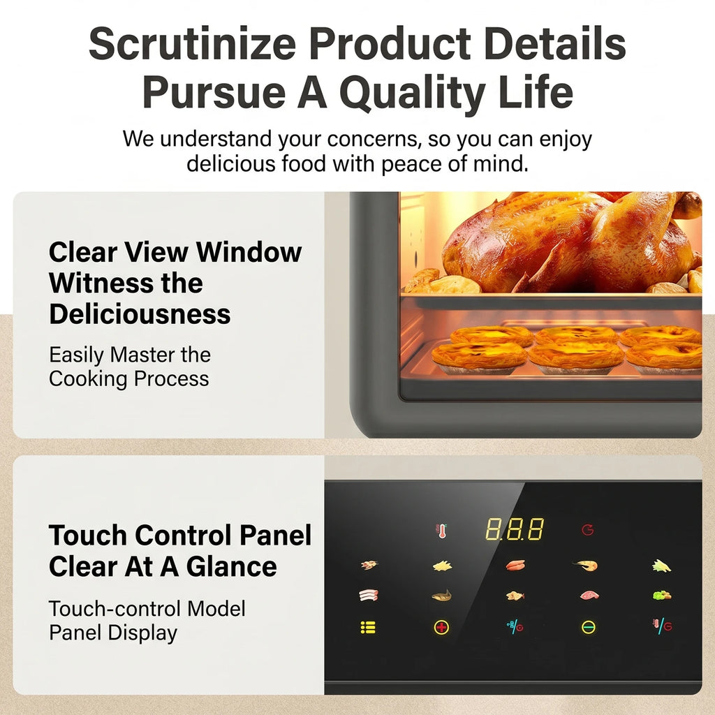 10L Air Fryer Oven 1350W – Touchscreen Low-Fat Healthy Cooking
