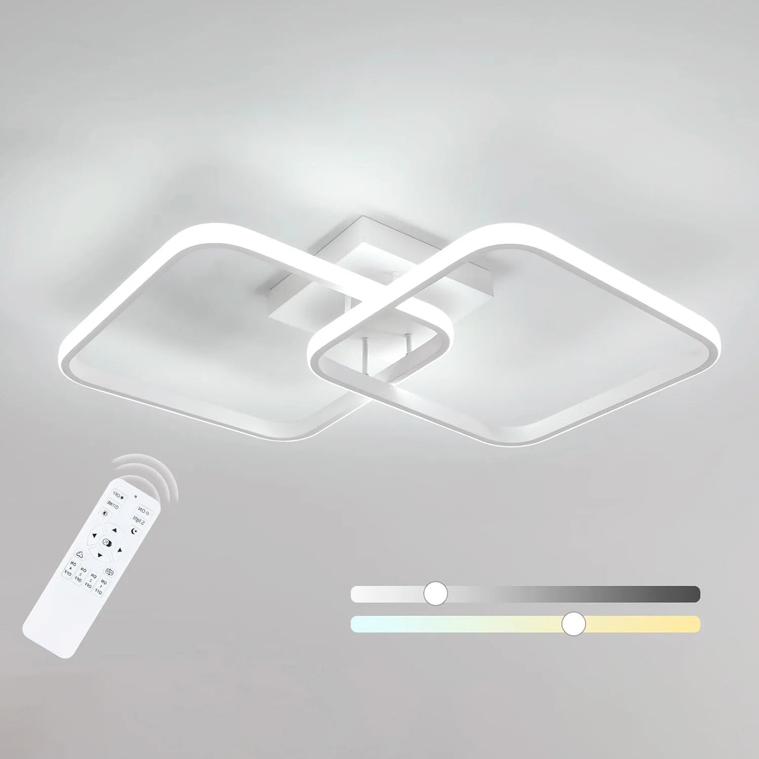 LED Square Ceiling Light – Dimmable, RC, 40W/50W