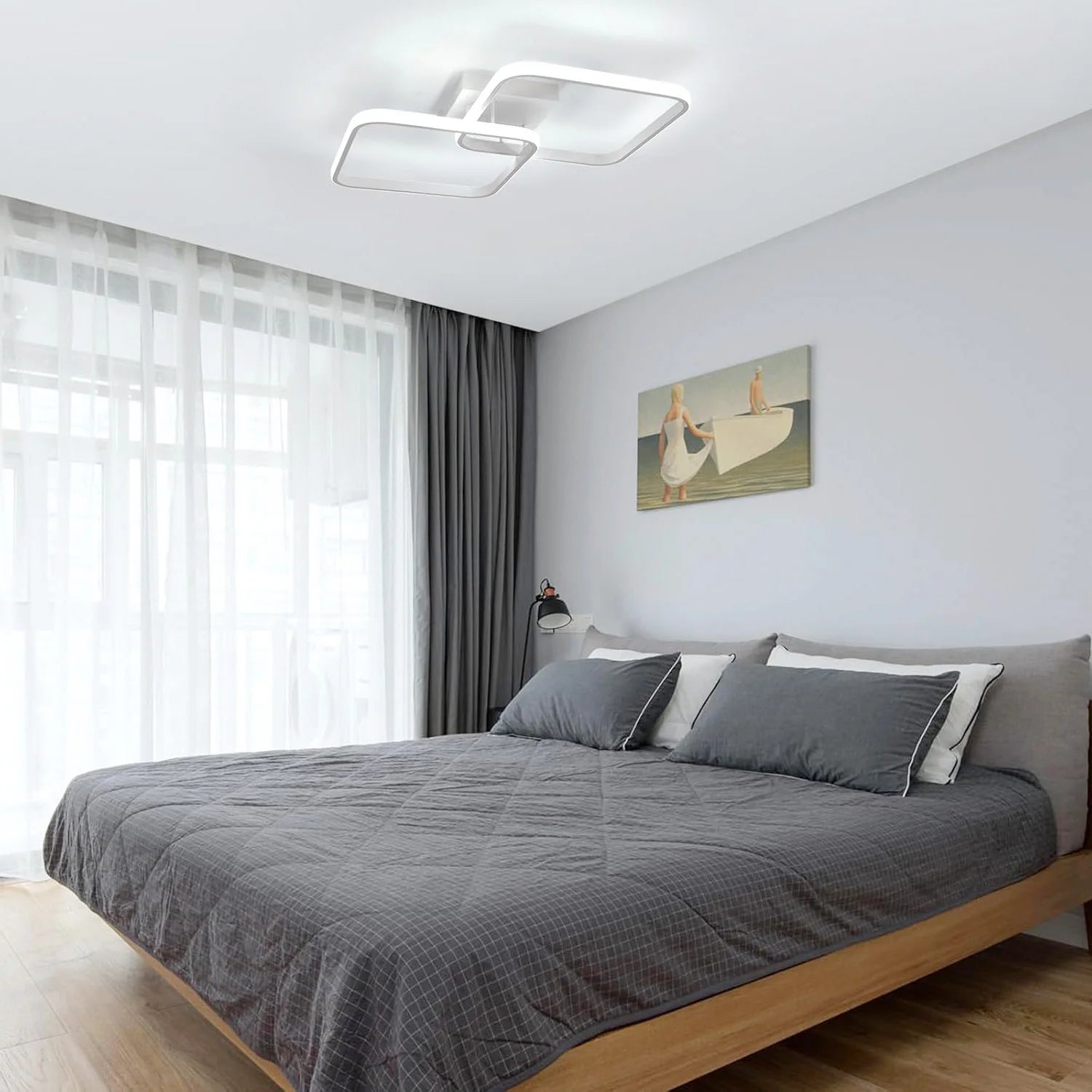 LED Square Ceiling Light – Dimmable, RC, 40W/50W