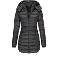 Slim Hooded Puff Parka – Mid-Length Winter Coat