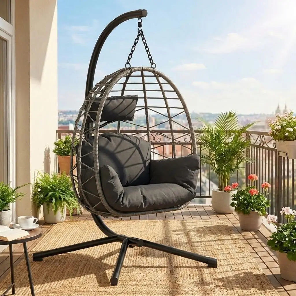Hanging Egg Chair - Steel Stand - Quiet Retreat