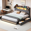 Platform Bed 140x200 – Storage Headboard & 4 Drawers