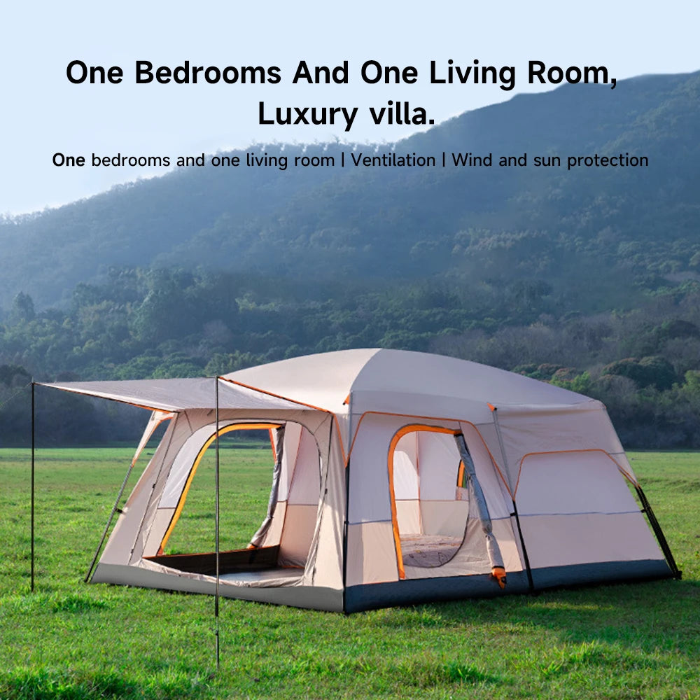 Luxury Family Camping Tent One Bedroom One Living Room Large Waterproof