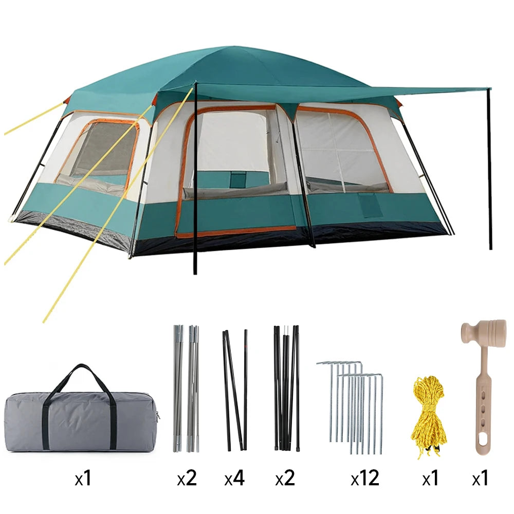 Luxury Family Camping Tent One Bedroom One Living Room Large Waterproof