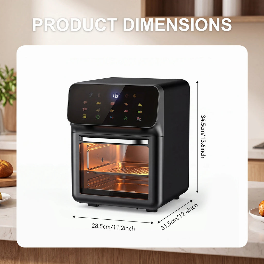 10L Air Fryer Oven 1350W – Touchscreen Low-Fat Healthy Cooking