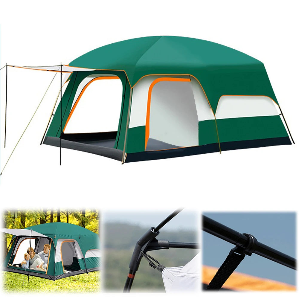 Luxury Family Camping Tent One Bedroom One Living Room Large Waterproof