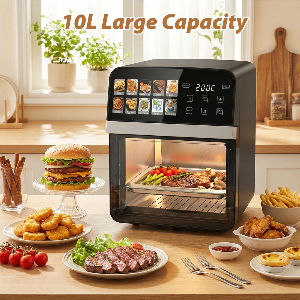 10L Air Fryer Oven 1800W Oil-Free Touch 11 Programs