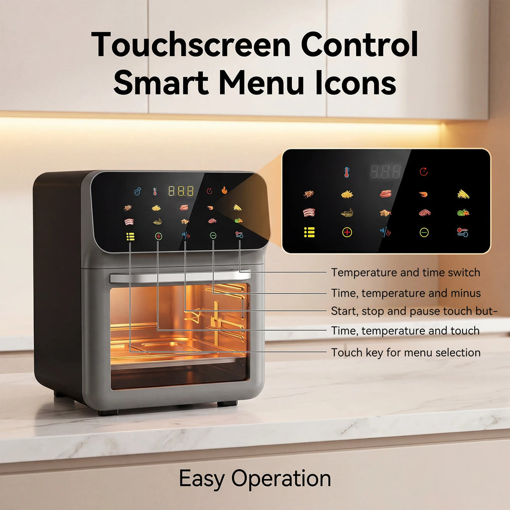 10L Air Fryer Oven 1350W – Touchscreen Low-Fat Healthy Cooking