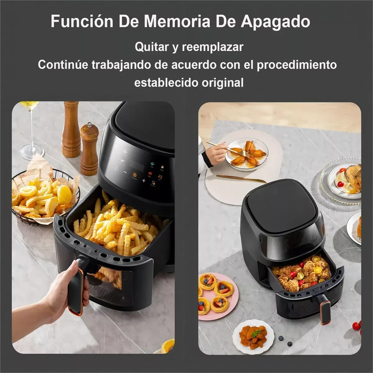 8L Air Fryer 2400W – Visible Window 8 Menus 360° Heating