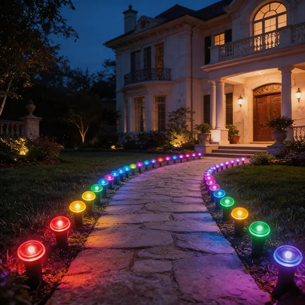SOLAR GARDEN LIGHTS - 10–40 LEDs, 8 Modes - Bubble Pathway Glow