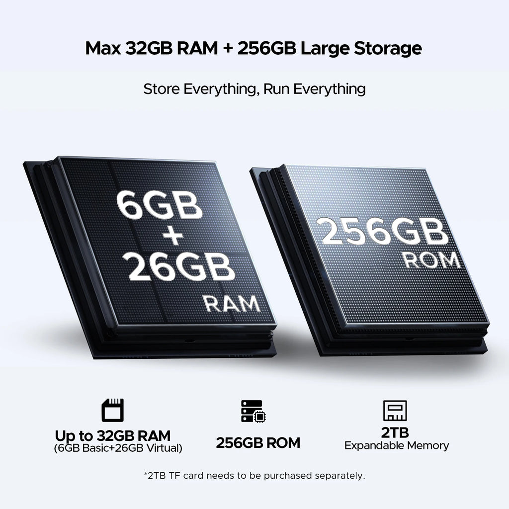 DOOGEE TAB G6 MAX Android 16 Tablets 13.4 inch FHD+ Tablet 11000mAh 32GB RAM + 256GB ROM/2TB 90Hz IPS Screen Android Tablets