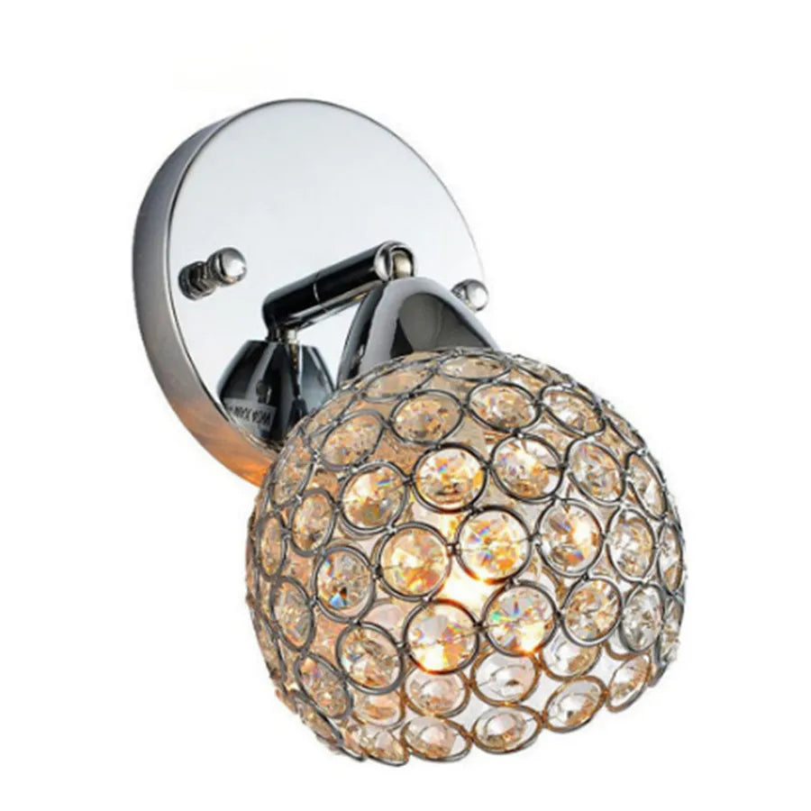 Retro K9 Crystal Wall Sconce – Gold/Silver, 8 Styles