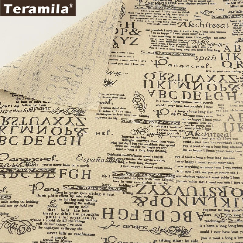 PRINTED CANVAS LINEN FABRIC - Cotton Linen Blend by the Yard - Bold Patterns for DIY