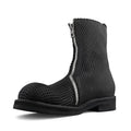HOLLOW CRAFT - Men's Genuine Leather Mid-Calf Boots - Harajuku Zip, Breathable, EU 35–46