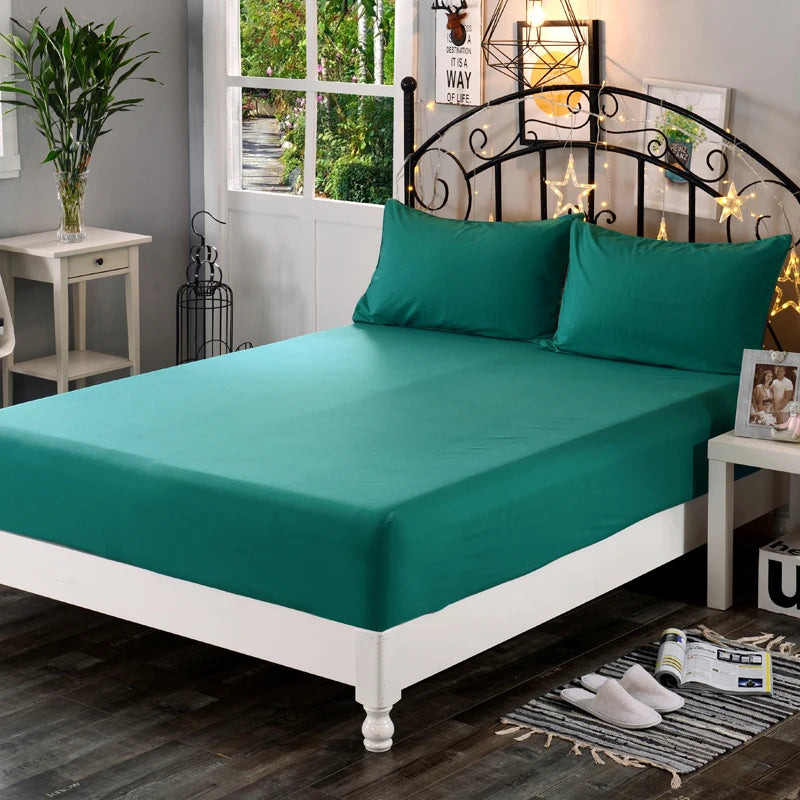 SOLID GRIP - Fitted Sheet Mattress Cover - 100% Polyester, 25cm Deep Pocket