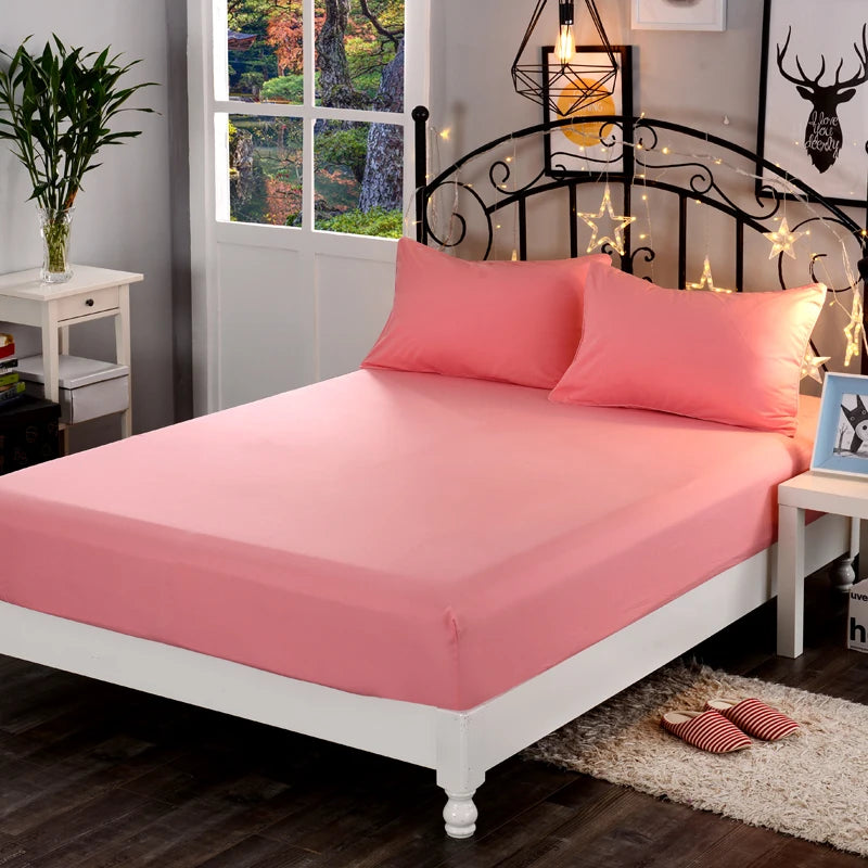 SOLID GRIP - Fitted Sheet Mattress Cover - 100% Polyester, 25cm Deep Pocket
