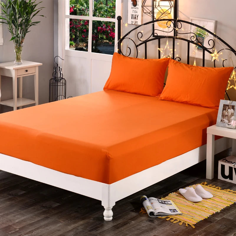 SOLID GRIP - Fitted Sheet Mattress Cover - 100% Polyester, 25cm Deep Pocket