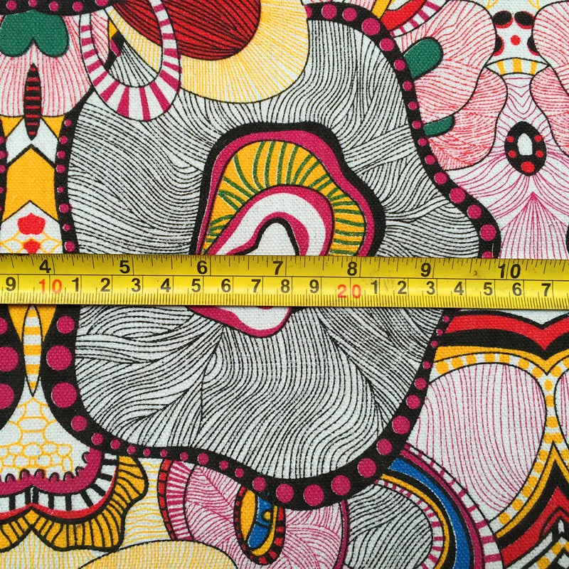 PRINTED COTTON CANVAS FABRIC - 142cm Wide, 0.5-Yard Cut - Colorful DIY Sewing