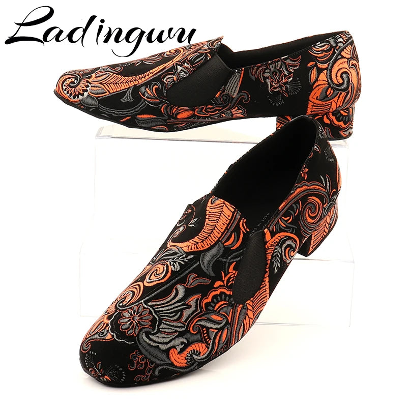 RITMO - Men's Embroidered Latin Dance Shoes - Move Like The Music Owns You