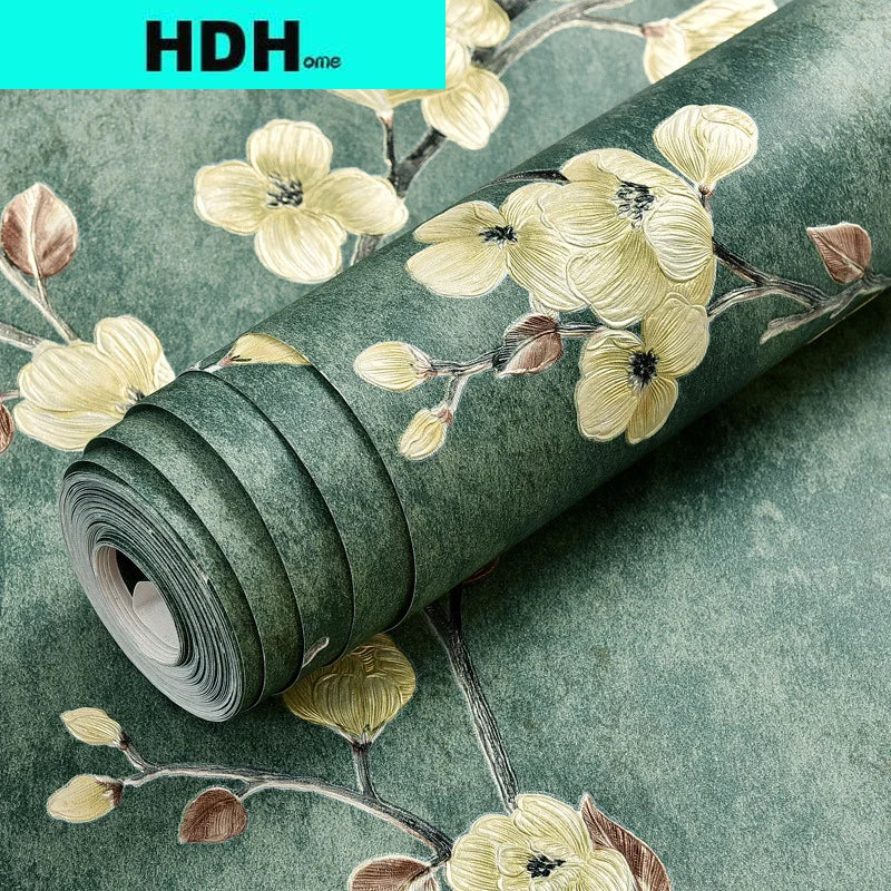 RETRO VINE WALLPAPER - Self-Adhesive - 3D Texture