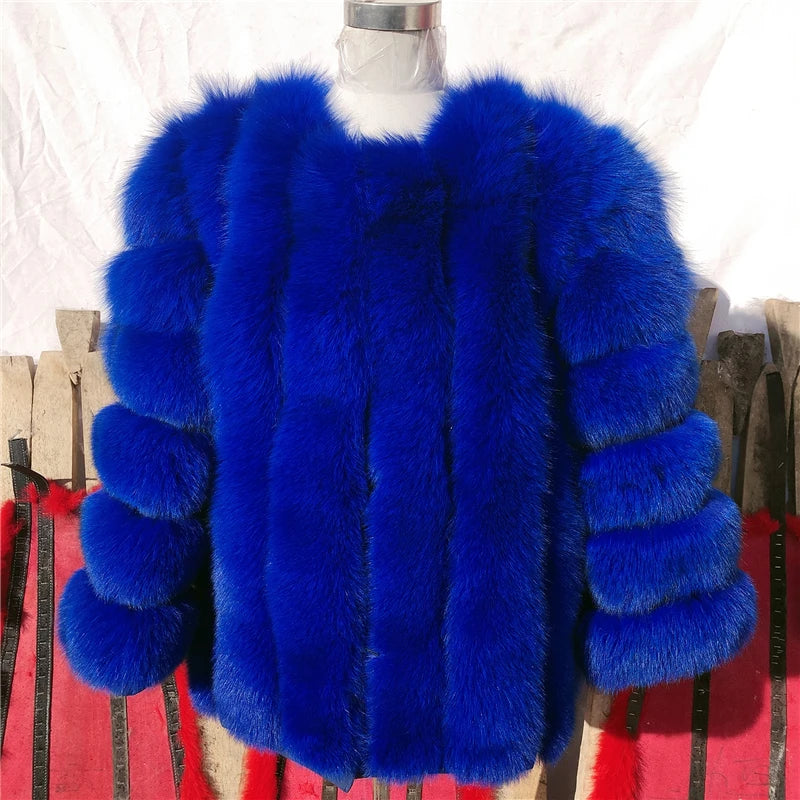 Silver Sonata - Fur Jacket - Winter Elegance