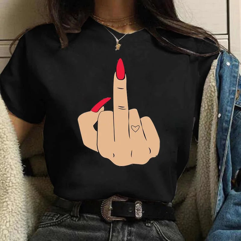 Cartoon Hand Graphic T-Shirt