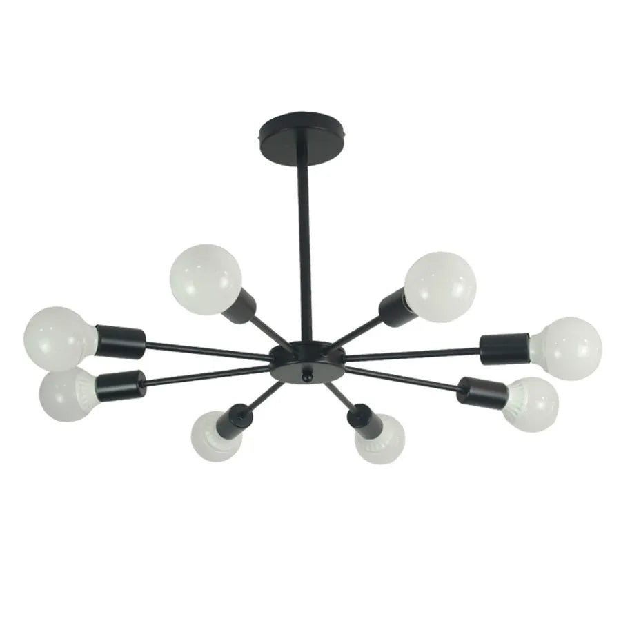 Industrial Sputnik Flush Mount Chandelier – 6/8/10 Heads