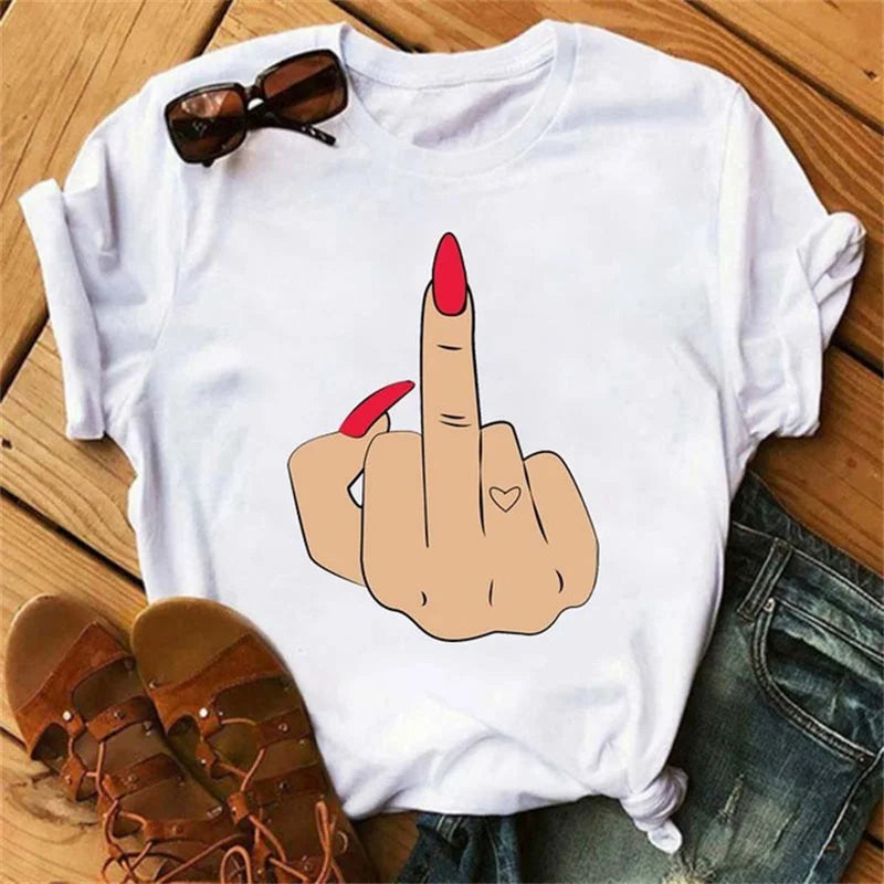 Cartoon Hand Graphic T-Shirt
