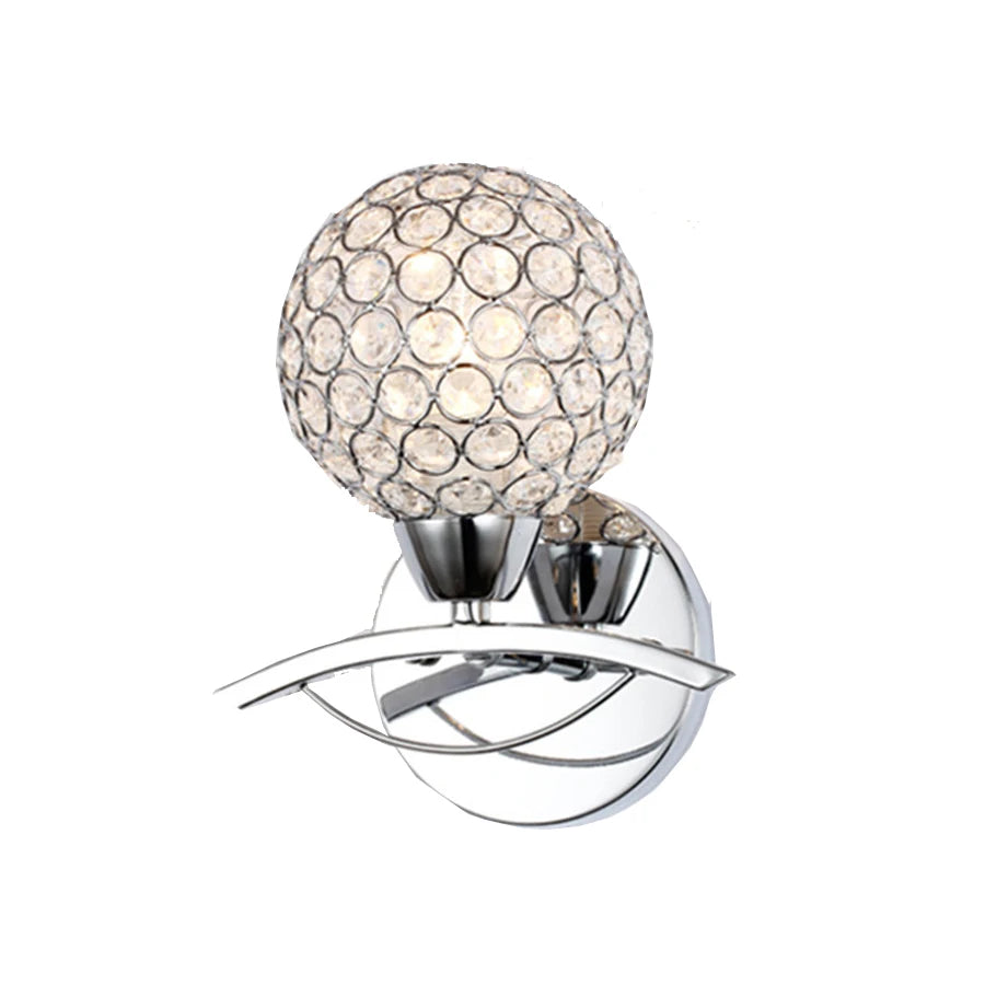 Retro K9 Crystal Wall Sconce – Gold/Silver, 8 Styles