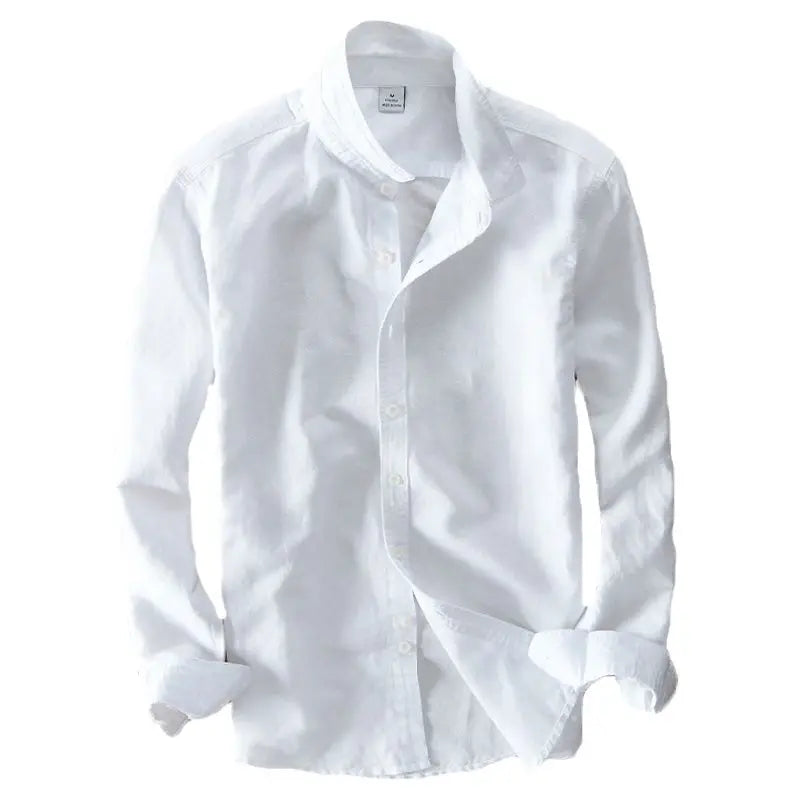 LINEN SLIM - Men's Cotton Linen Shirt - Slim Fit, Long Sleeve, 5 Colors