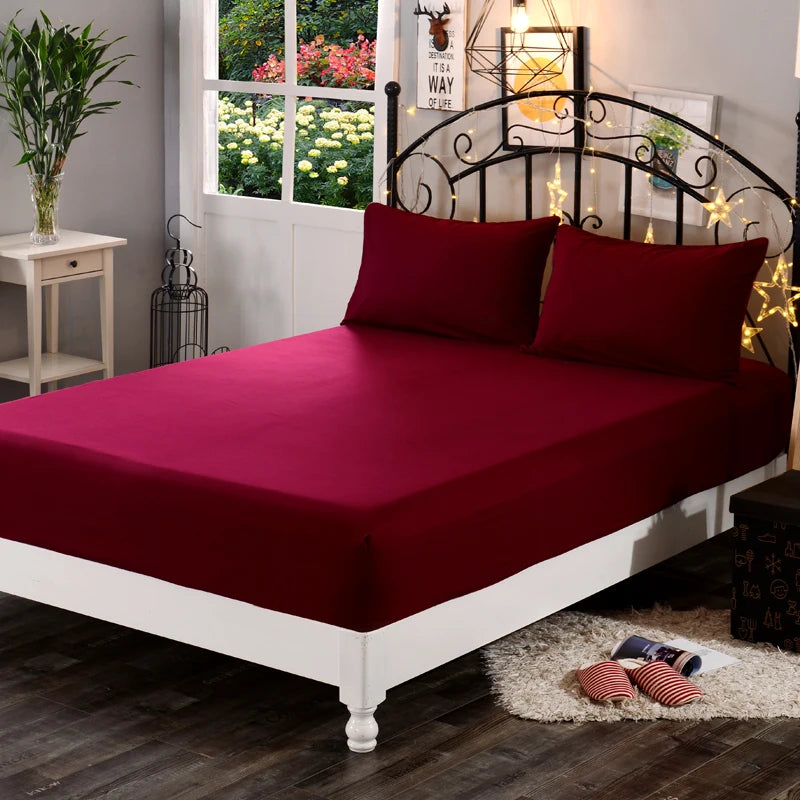 SOLID GRIP - Fitted Sheet Mattress Cover - 100% Polyester, 25cm Deep Pocket