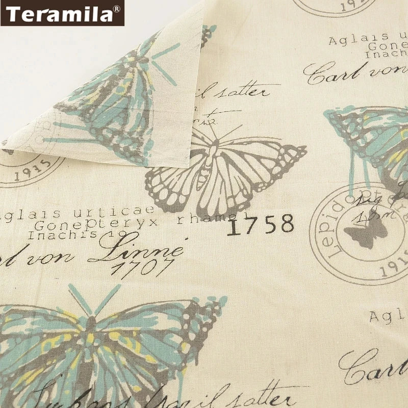 PRINTED CANVAS LINEN FABRIC - Cotton Linen Blend by the Yard - Bold Patterns for DIY