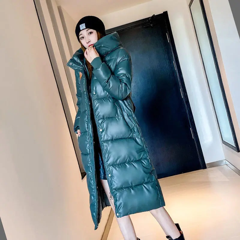 Long Hooded Windproof Parka - Plus Size