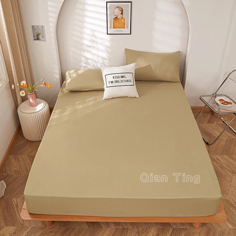 PURE FIT - Solid Color Fitted Sheet - 100% Polyester, Deep Pocket & Easy Care