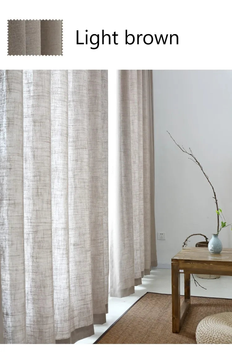 COTTON LINEN VOILE CURTAINS - 100gsm, 4 Headings - Airy Rooms