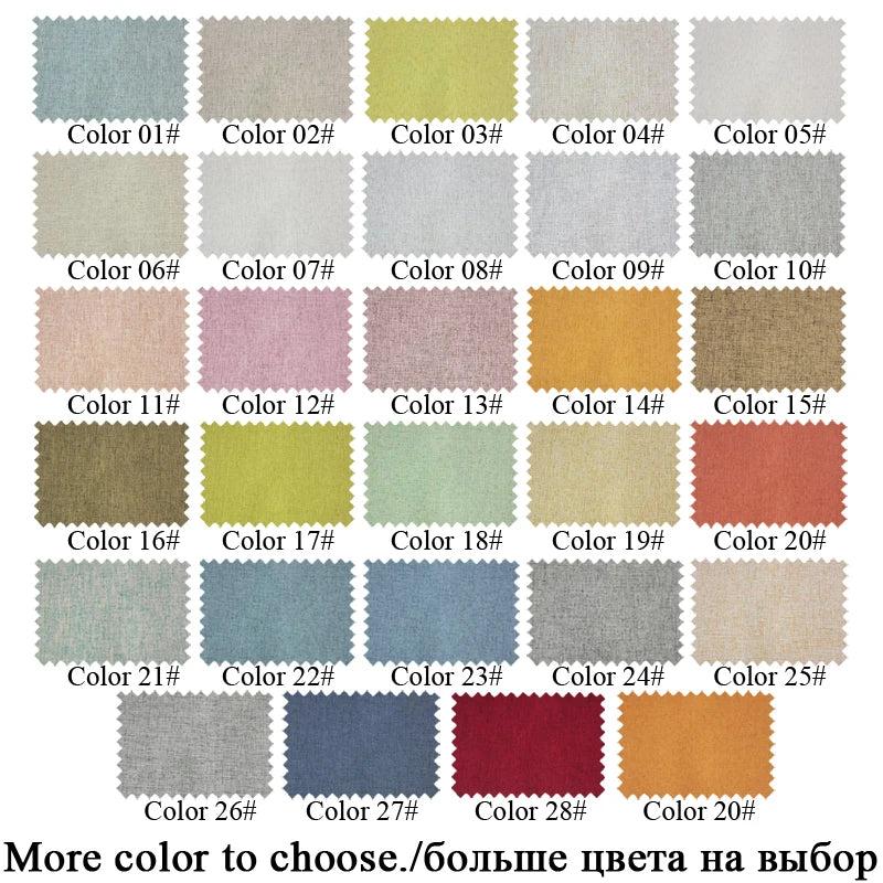 Custom Size 100% Blackout Linen Curtains for Living Room Bedroom Waterproof Thermal Insulated Fabric Modern Curtains