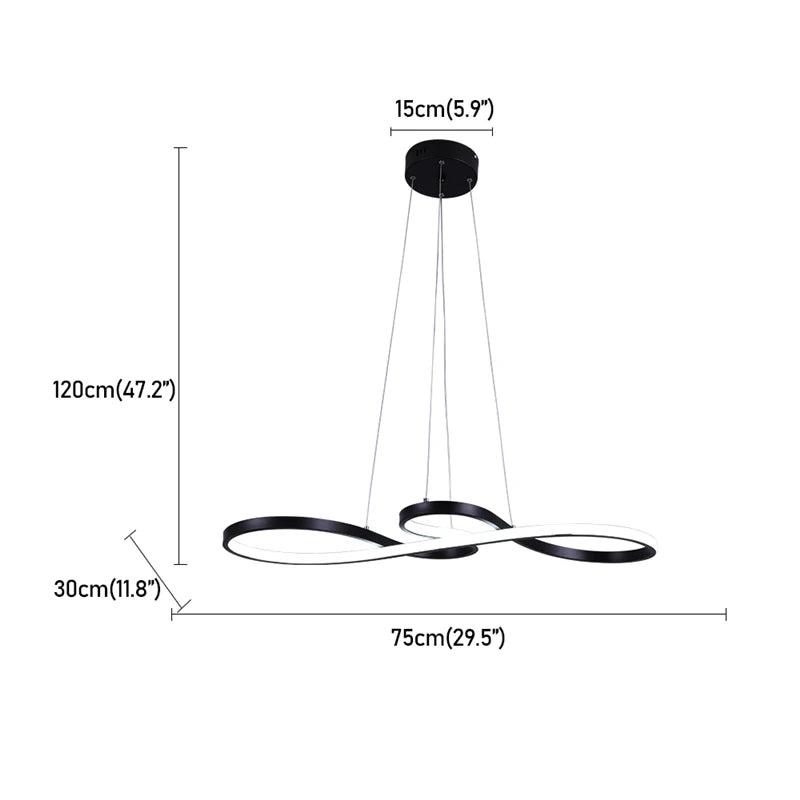 Acrylic Note LED Chandelier – Dimmable