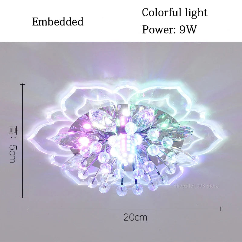 Crystal Flower Ceiling Light – 3 Styles, Flush/Surface Mount