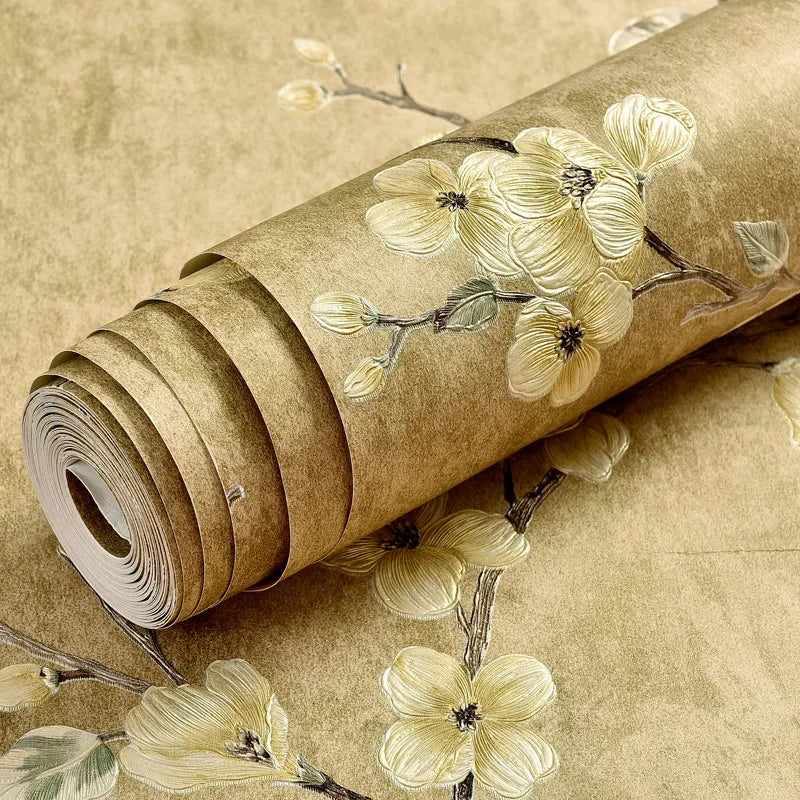 RETRO VINE WALLPAPER - Self-Adhesive - 3D Texture