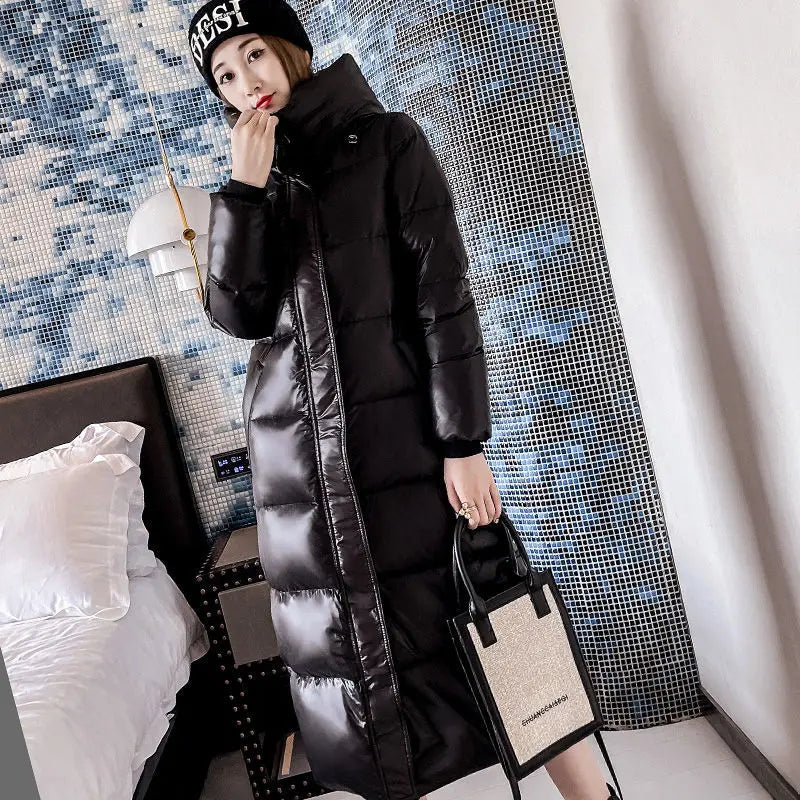 Long Hooded Windproof Parka - Plus Size