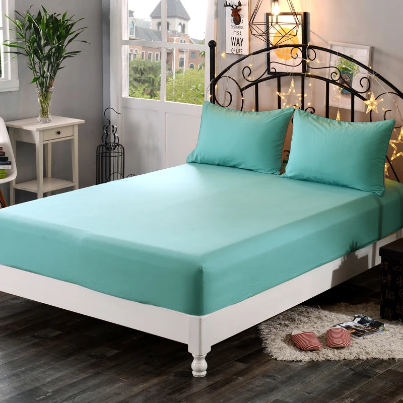 SOLID GRIP - Fitted Sheet Mattress Cover - 100% Polyester, 25cm Deep Pocket