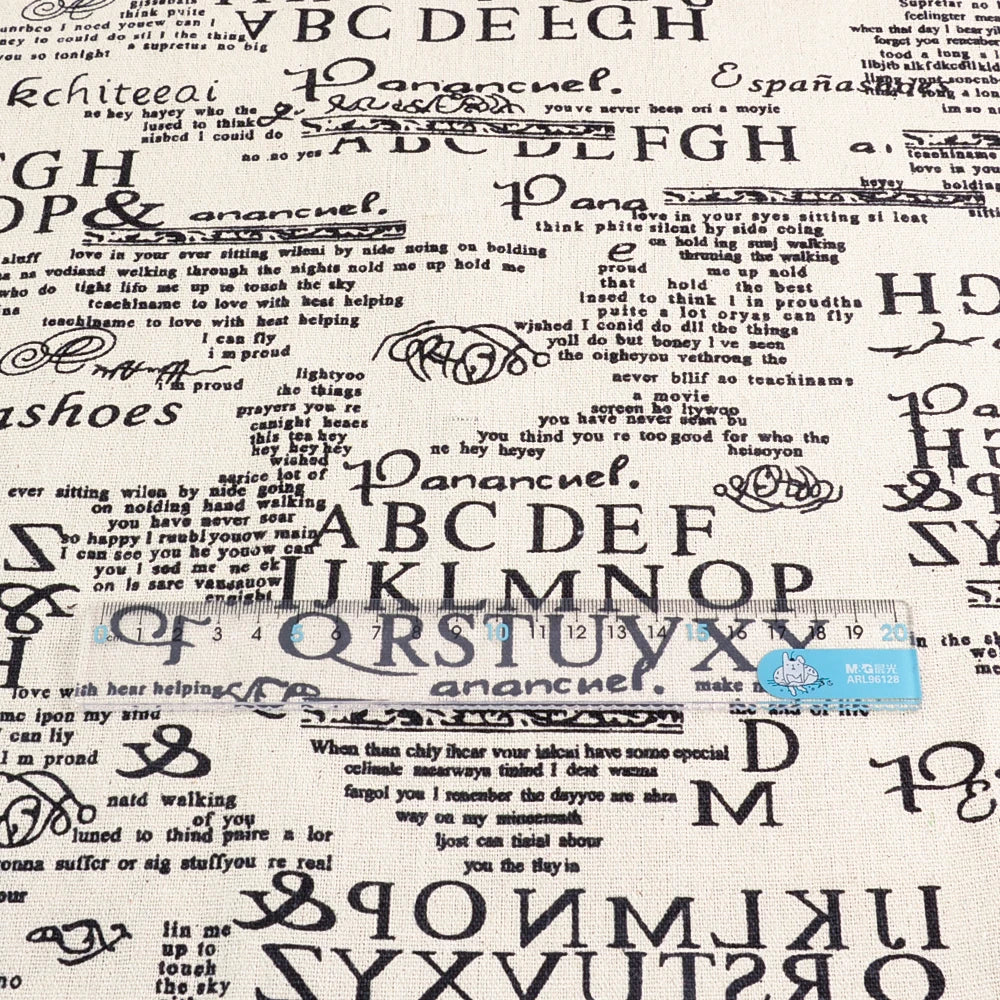PRINTED CANVAS LINEN FABRIC - Cotton Linen Blend by the Yard - Bold Patterns for DIY