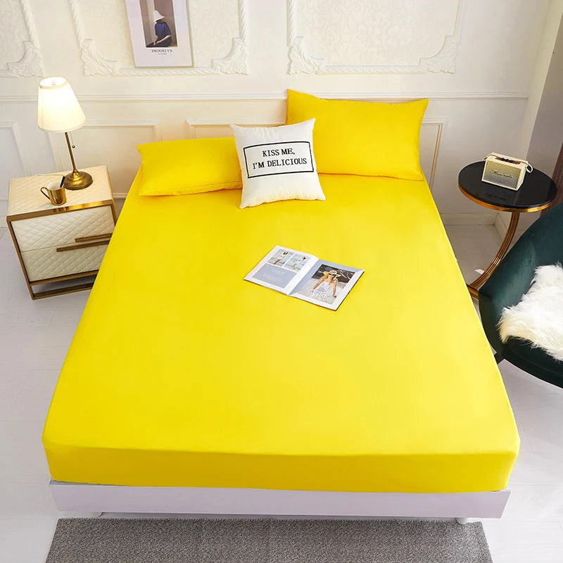 PURE FIT - Solid Color Fitted Sheet - 100% Polyester, Deep Pocket & Easy Care
