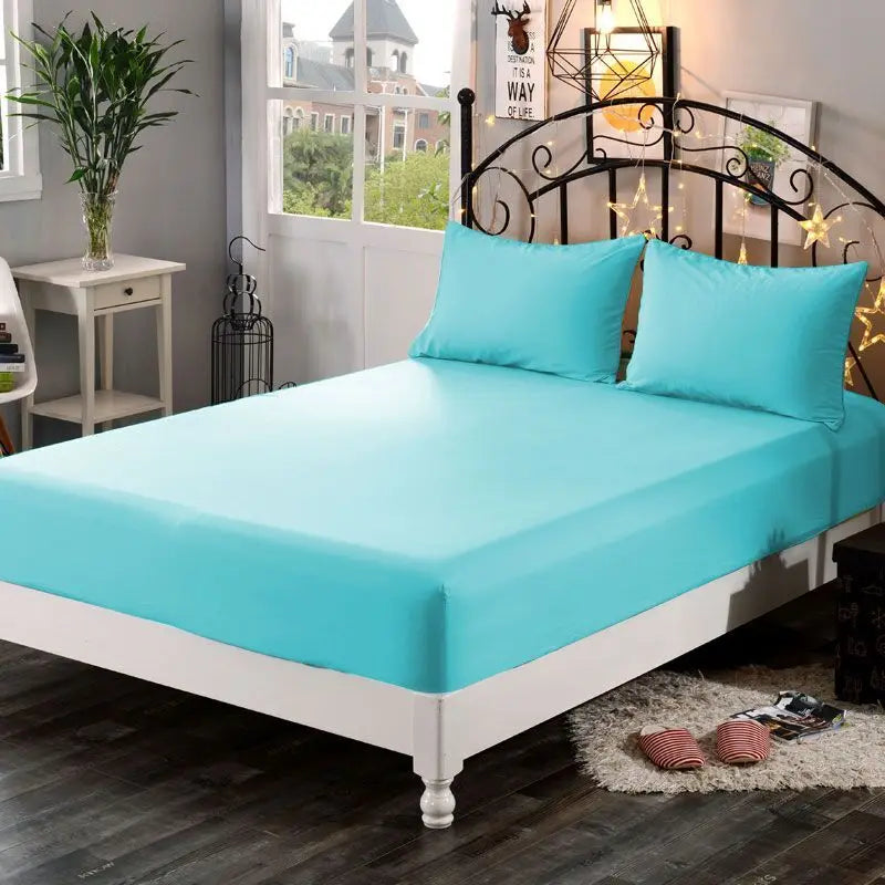 SOLID GRIP - Fitted Sheet Mattress Cover - 100% Polyester, 25cm Deep Pocket