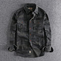 CAMO CARGO - Men's Camouflage Cargo Shirt - Military Style, 100% Cotton