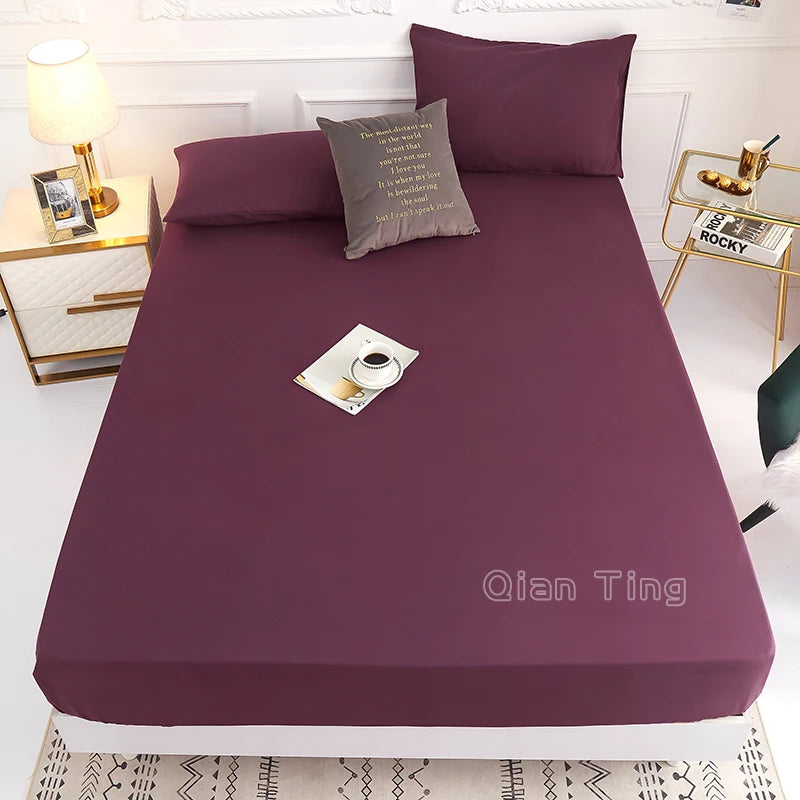 PURE FIT - Solid Color Fitted Sheet - 100% Polyester, Deep Pocket & Easy Care