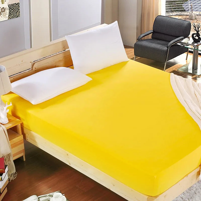 SOLID GRIP - Fitted Sheet Mattress Cover - 100% Polyester, 25cm Deep Pocket