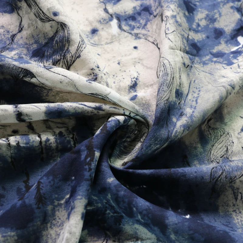 Tie-Dye Cotton Linen Fabric – 100x145cm